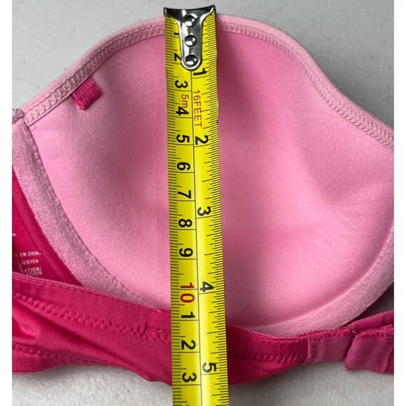 Flirtitude Pink Padded Petite Underwire Bra 34B - Picture 4 of 5
